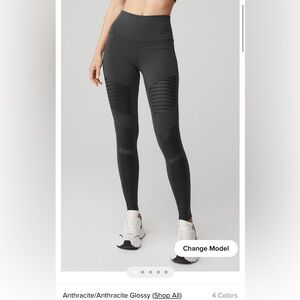 Alo high waist moto legging anthracite size S